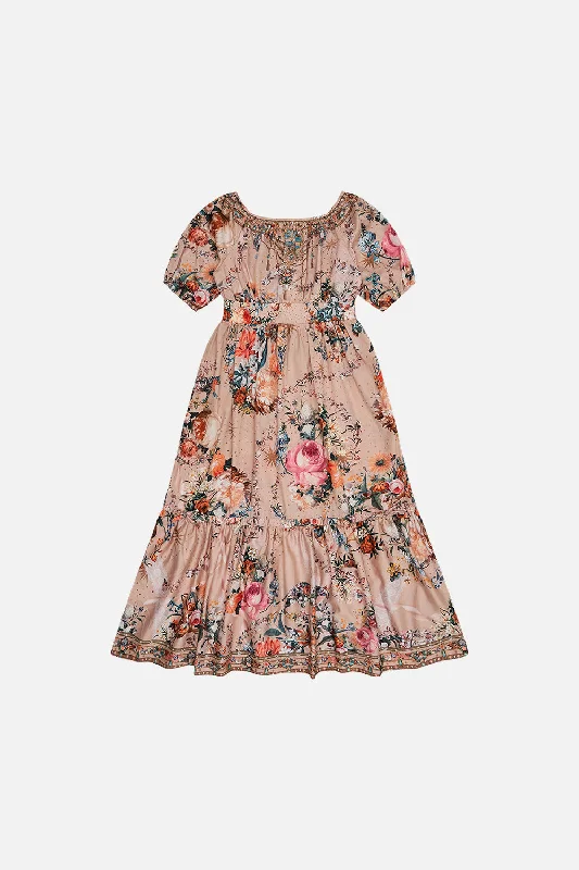 Casual chic maxi dress-KIDS RIBBON MAXI DRESS 12-14 ROSE GARDEN REVOLUTION