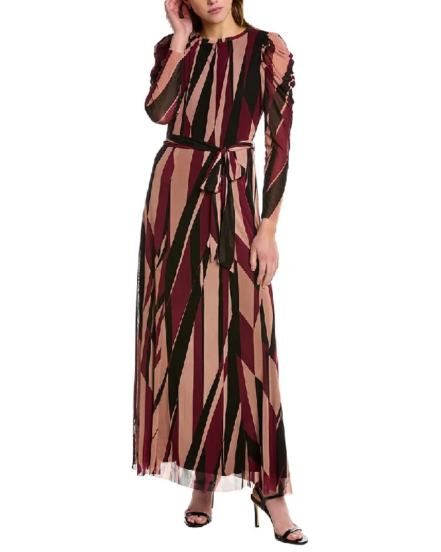 Maxi dress with empire waist-Anne Klein Mesh Maxi Dress