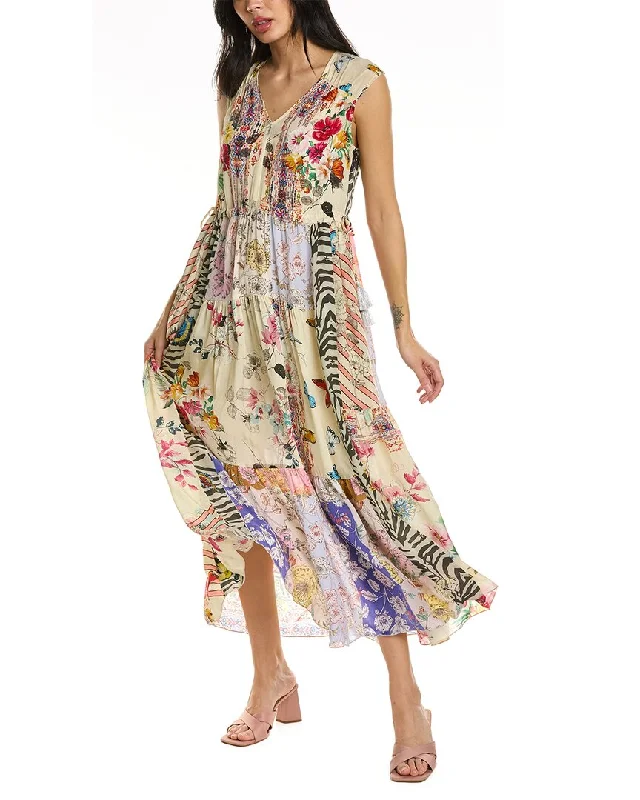 Maxi dress with elastic waist-Johnny Was Cosmo Lola Maxi Dress