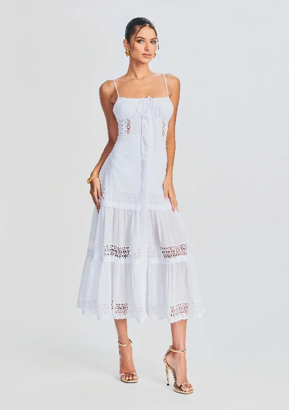 Maxi dress with wrap bodice-Marisa Long Dress