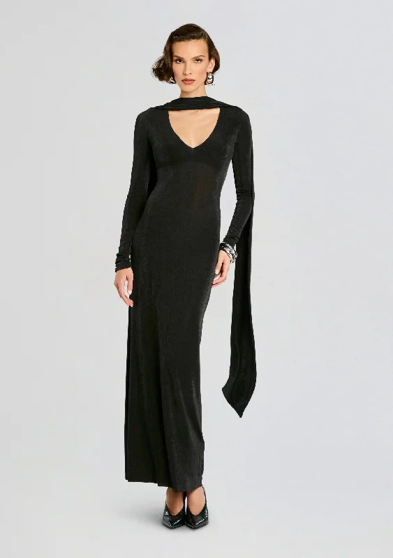 Maxi dress with shimmer fabric-Raquel Maxi Dress