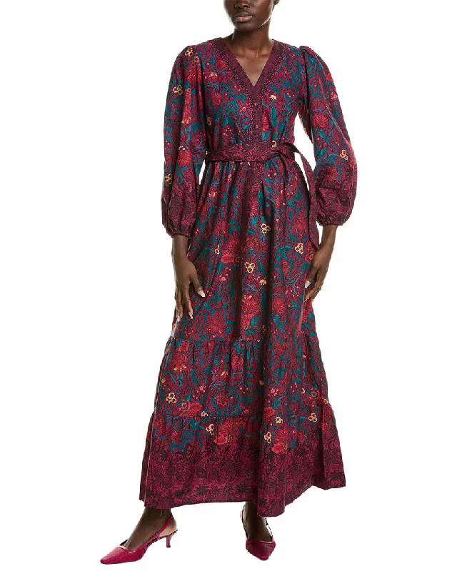 Maxi dress with statement sleeves-Garrie B Myrna Maxi Dress