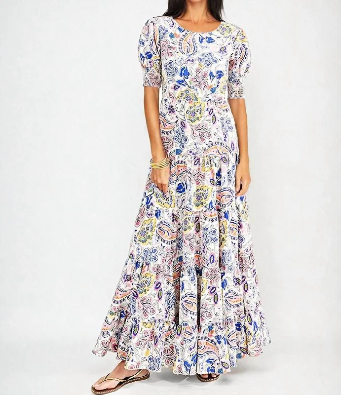 Sequin maxi dress-Lydia Floral Maxi Dress In Multi