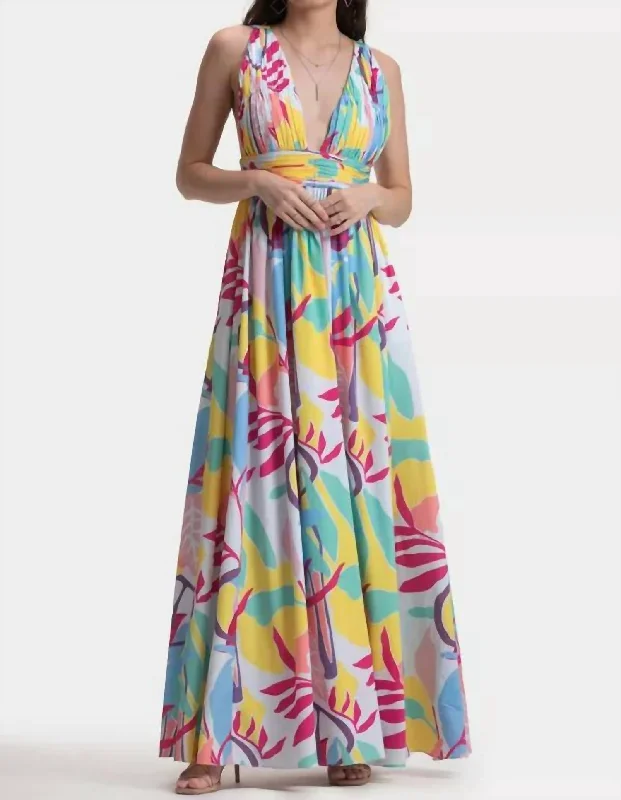 Wrap maxi dress-Adena Maxi Dress In Multicolor