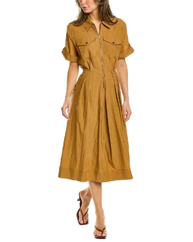 Cowl neck midi dress-BA&SH Midi Shirtdress