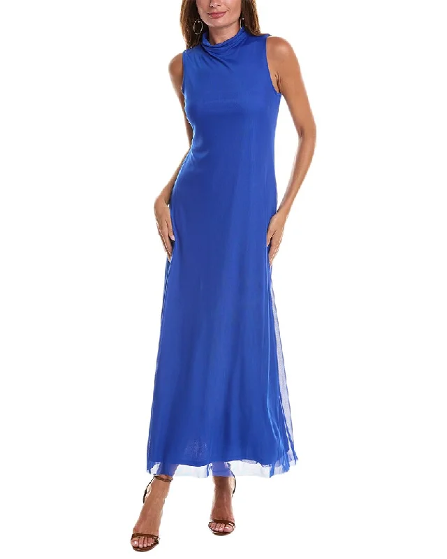 Casual T-shirt maxi dress-Vince Camuto High-Neck Maxi Dress