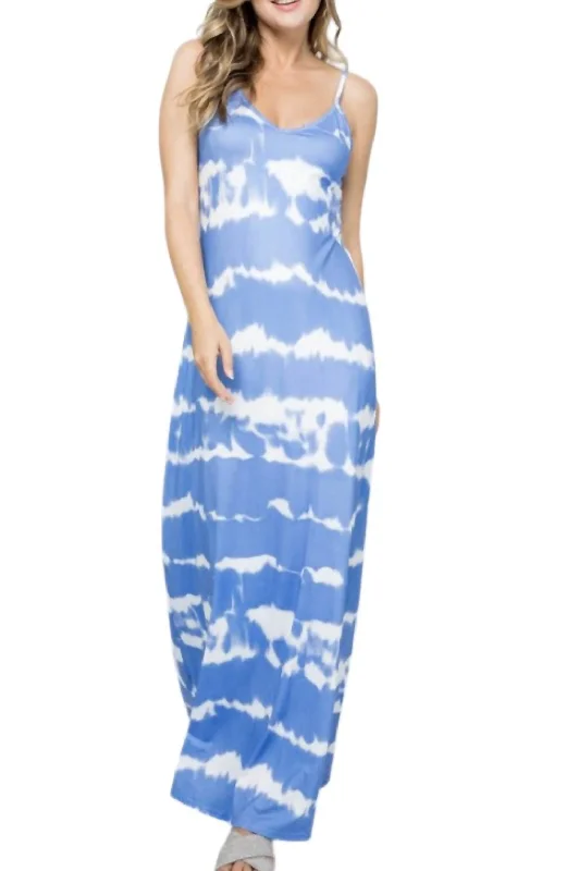 Maxi dress with cut-outs-Maxi Dress In Dark Blue