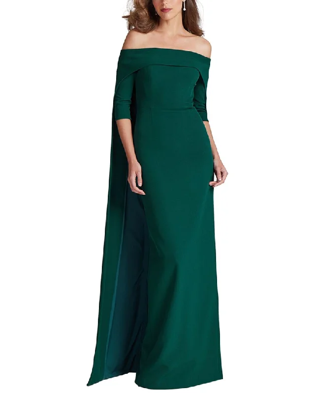 Maxi dress with keyhole neckline-Teri Jon by Rickie Freeman Special Occasion Long Dress