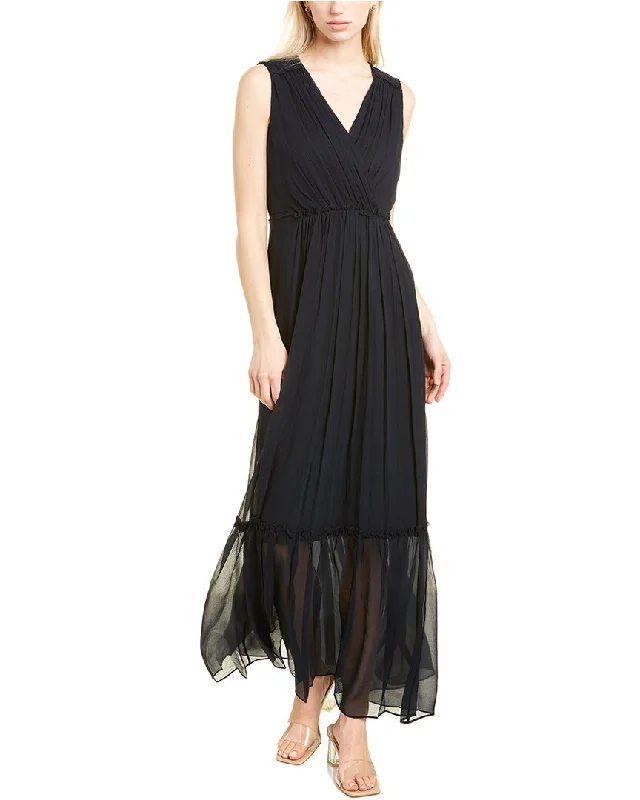 Vintage inspired maxi dress-Elie Tahari Silk Maxi Dress