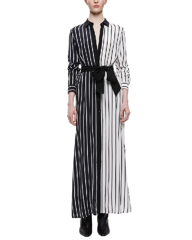 Maxi dress with braided belt-alice + olivia Chassidy Maxi Shirtdress