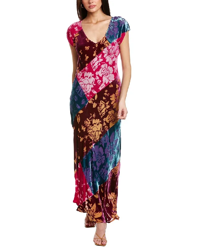 Mermaid style maxi dress-Johnny Was Solstice Silk-Blend Maxi Dress