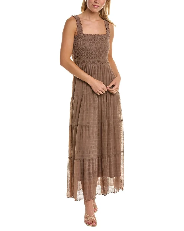 Lace maxi dress-Max Studio Gauze Maxi Dress