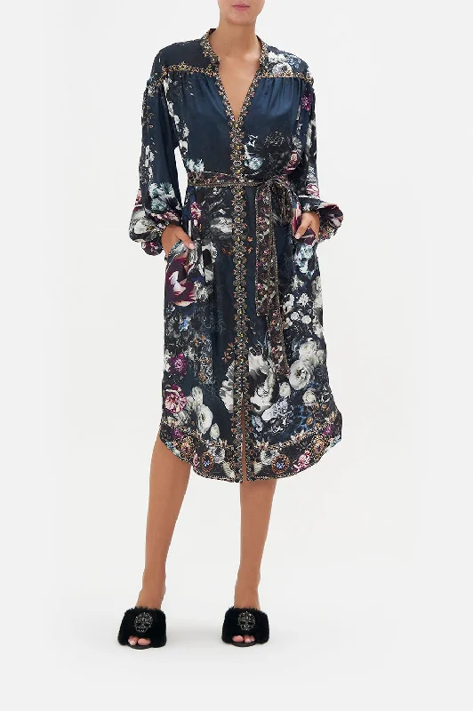 Glam touch midi dress-BLOUSON SLEEVE MIDI DRESS NOT A WALLFLOWER