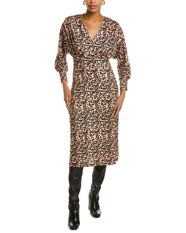 Asymmetrical midi dress-ANNA KAY Leopard Surplice Midi Dress