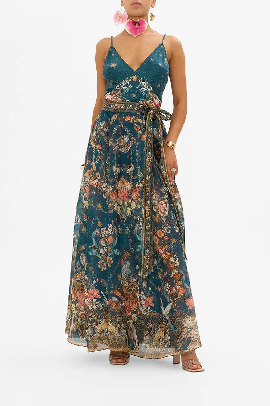 Fit and flare maxi dress-ORGANZA MAXI WRAP SKIRT SHE WHO WEARS THE CROWN