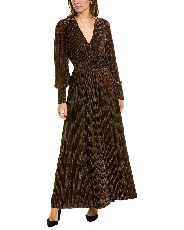 Maxi dress with wrap bodice-Boden Metallic Jersey Maxi Dress