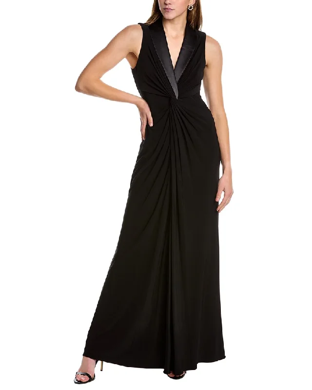 Halter neck maxi dress-Adrianna Papell Twisted Maxi Dress