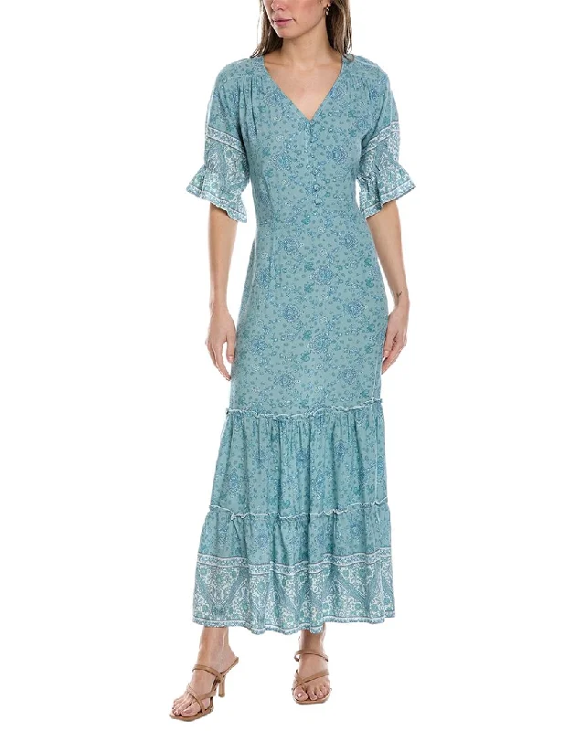 Peasant style maxi dress-Walker & Wade Alana Maxi Dress