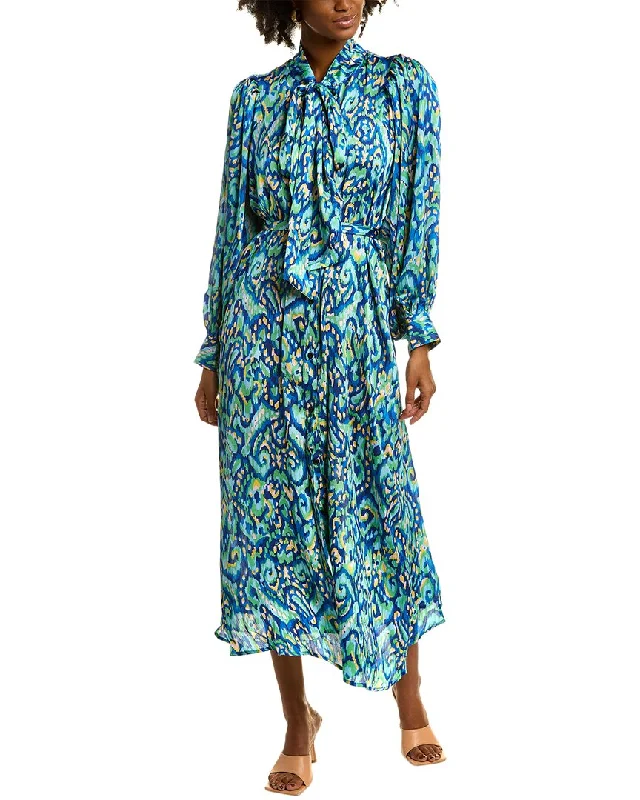 Boho maxi dress-Beulah Scarf Neck Maxi Dress