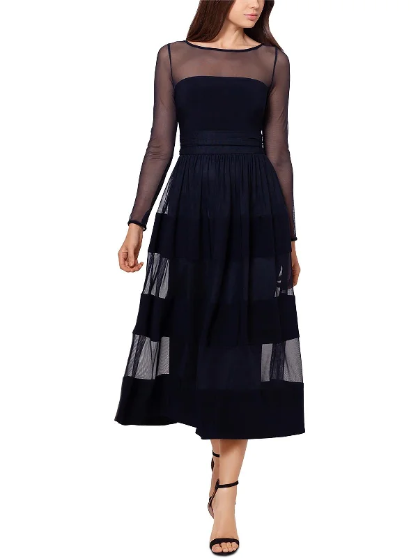 Long sleeve maxi dress-Womens Drapey Long Maxi Dress