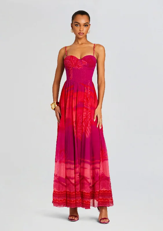 Maxi dress with crochet overlay-Soma Long Dress