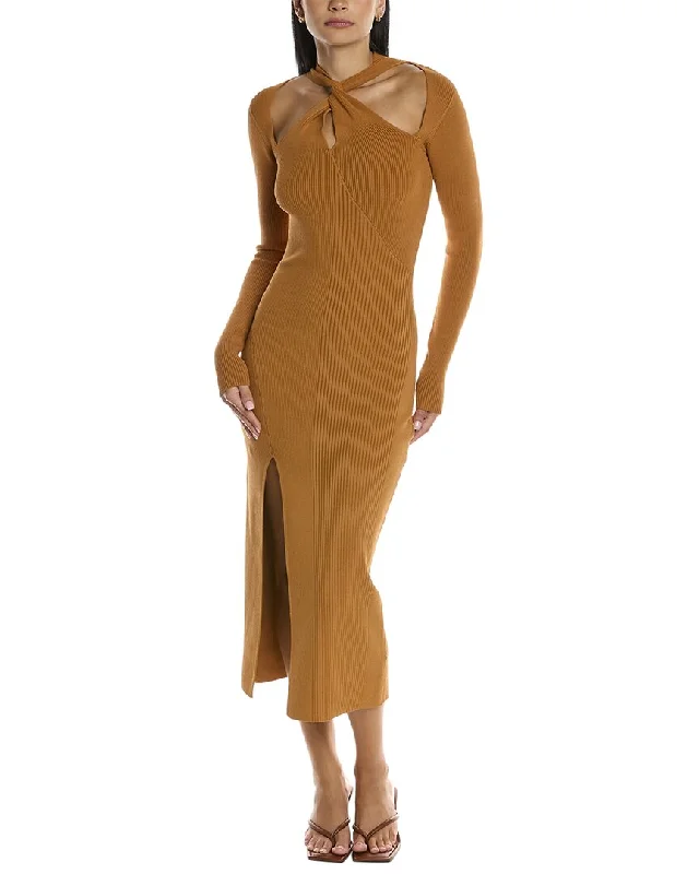 Youthful look midi dress-Nicholas Karasi Ribbed Midi Dress