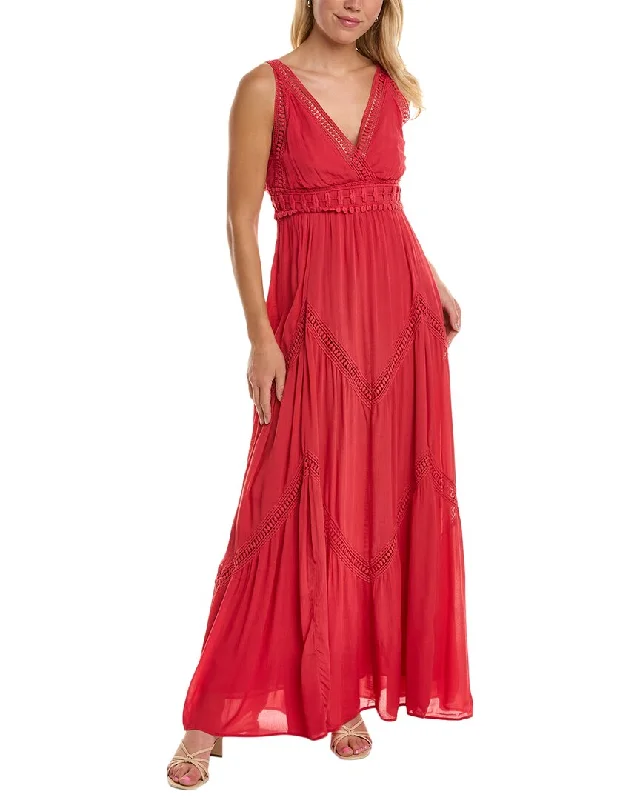 Maxi dress with bow detail-Max Studio Gauze Maxi Dress