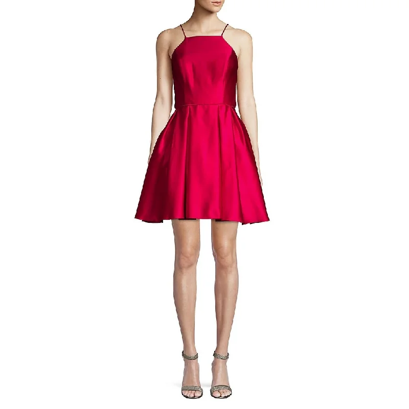 Everyday mini dress-Betsy & Adam Women's HalterNeck Fit & Flare Dress Red Size 4