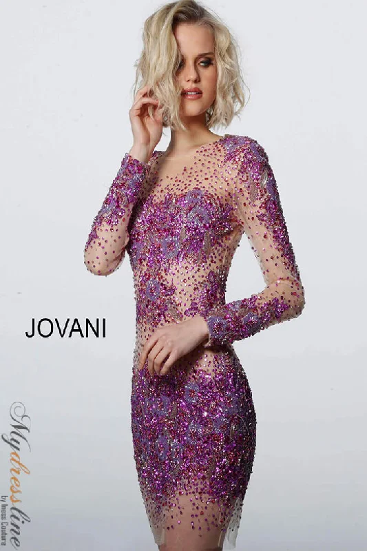 Shift mini dress-Jovani 47598