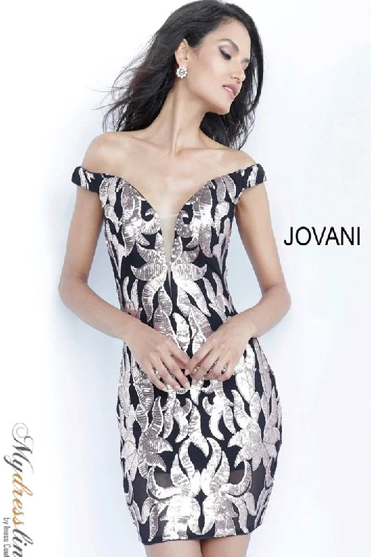 Retro mini dress-Jovani 8004