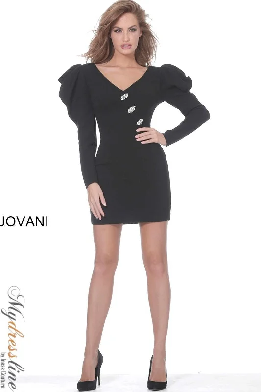 Metallic mini dress-Jovani M3229