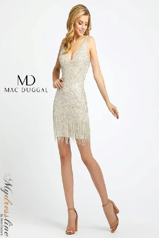 Ruched mini dress-Mac Duggal 4971