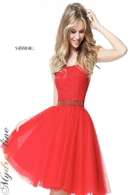 Boho mini dress-Sherri Hill 51327