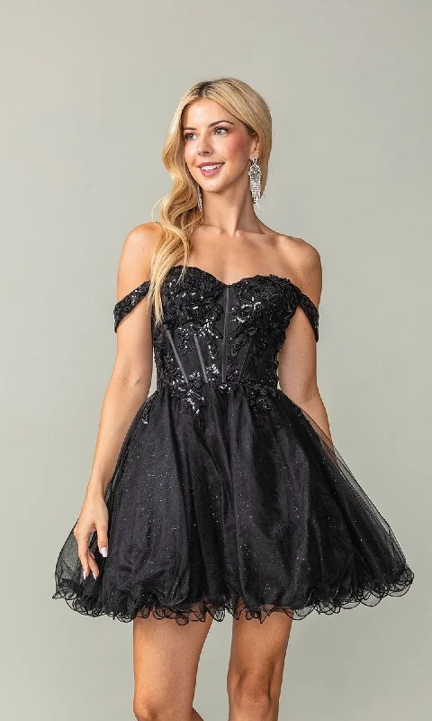 Short elegant cocktail dress-Dancing Queen Short Party Dress 3383