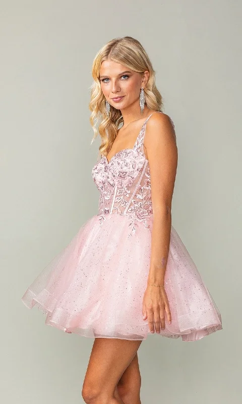 Stylish floral cocktail dress-Dancing Queen Short Party Dress 3390