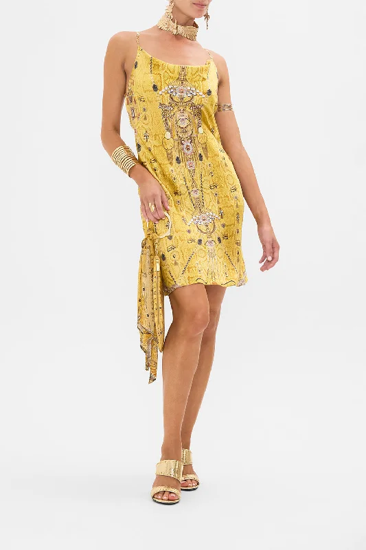 Shirt dress mini dress-SHORT BIAS SLIP DRESS WITH LOW BACK VALLEY OF THE KINGS