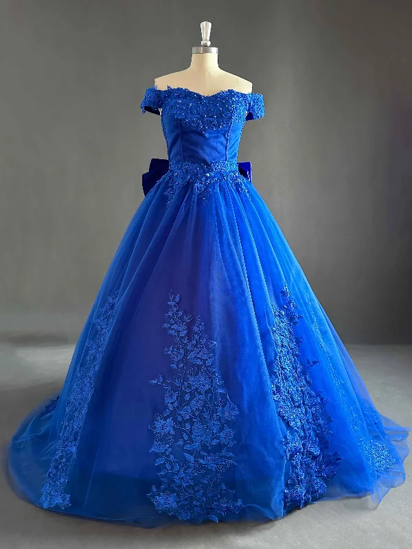 Layered ruffle casual maxi dress-Alexis Gorgeous Princess Lace Tulle Ball Gown Prom Quinceanera Dresses