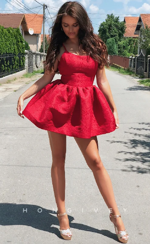 Wrap mini dress-H1755 - Sweet Printing Short Homecoming Graduation Party Dress