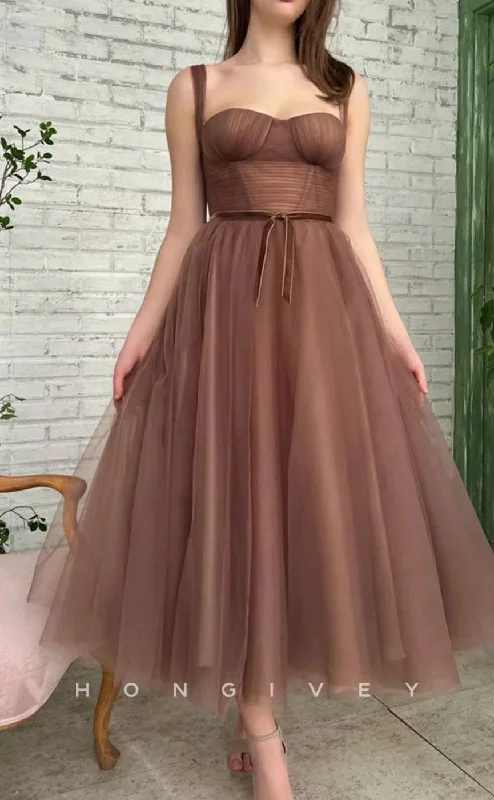 V-neckline maxi dress-L1271 - Illusion Ruched Tiered Bow Detail Formal Party Evening Prom Dress