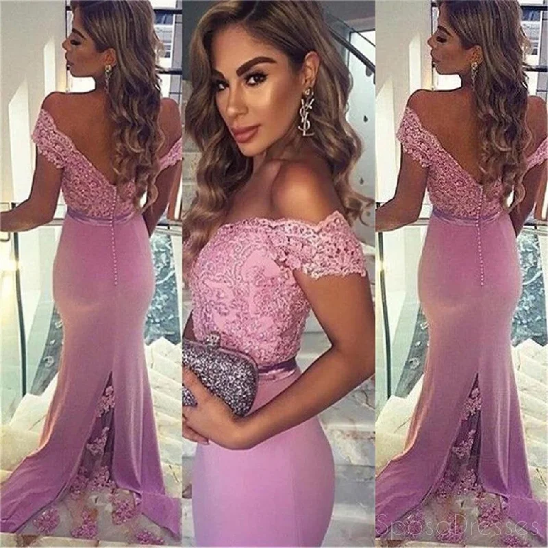 Black formal maxi dress-Off shoulder Prom Dresses,V-Back Prom Dresses,Popular Prom Dresses,PD0169